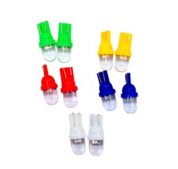 FOCO LED PELLIZCO LUZ BLANCA  2 ROJOS, 2VERDES, 2AMARILLO, 2 BLANCO, 2 AZUL 12 Vcc UNIVERSAL POR PIEZA