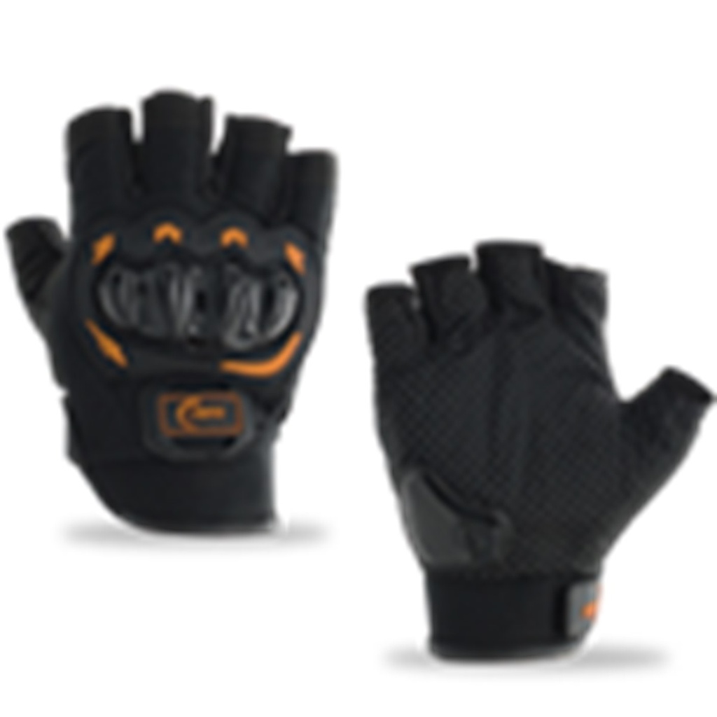 [RS-GUA-17002O-XXL] GUANTE MEDIO DEDO CON PROTECCION COLOR NARANJA