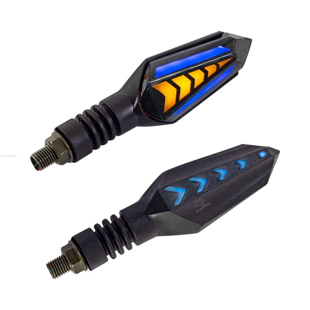 PAR DIRECCIONALES P-45 LED LUZ AMBAR-AZUL-FLECHA AZUL STALLION