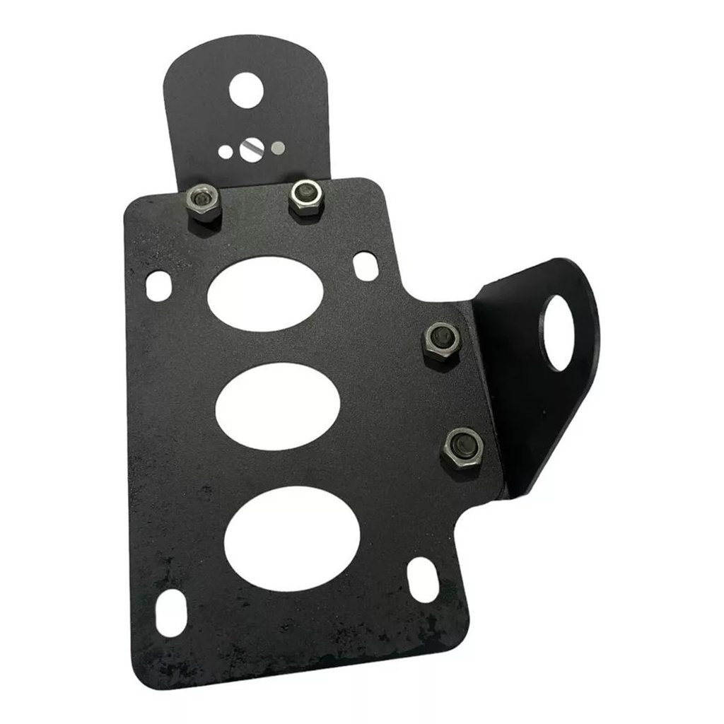 PORTAPLACAS UNIVERSAL LATERAL PARA MOTOCICLETAS (CALIBRE 16) UNIVERSAL TODAS