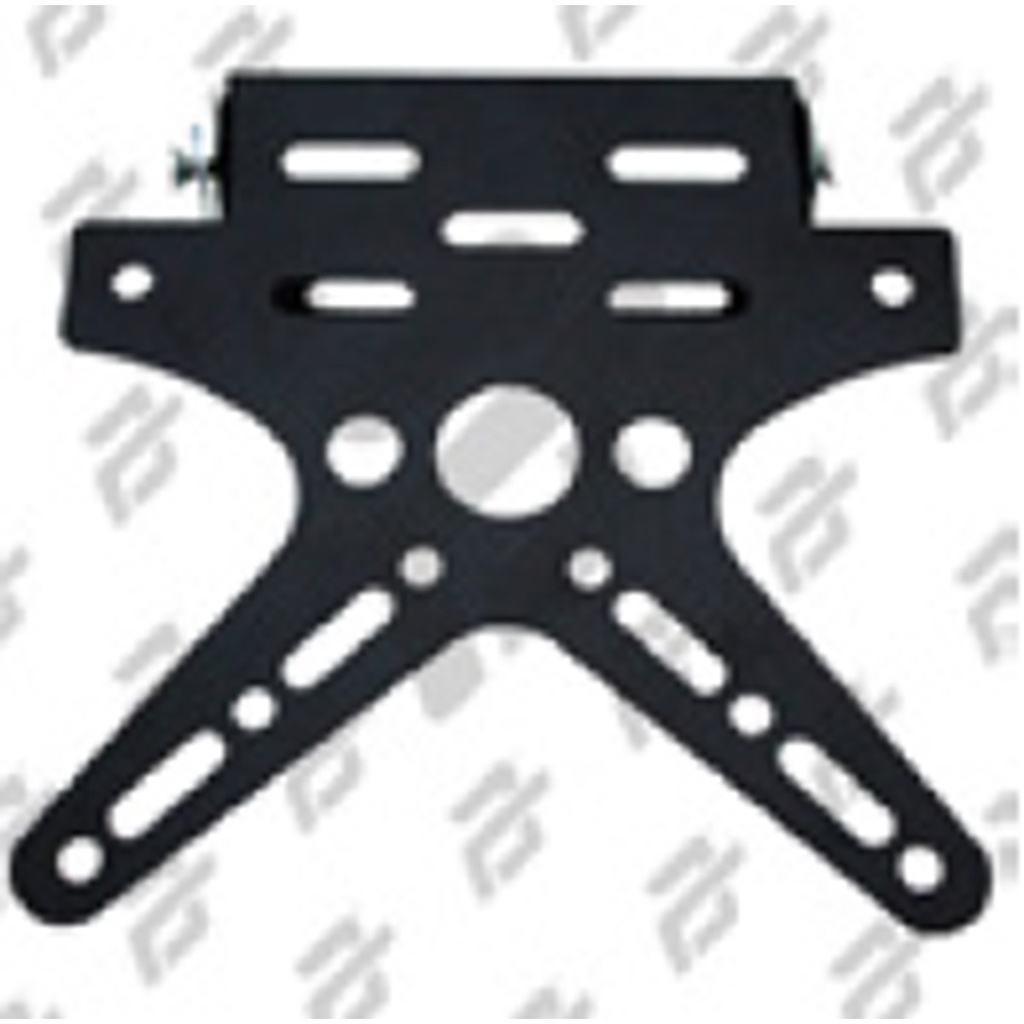 PORTAPLACAS UNIVERSAL TIPO ESTRELLA PARA MOTOCICLETAS (CALIBRE 18) UNIVERSAL TODAS