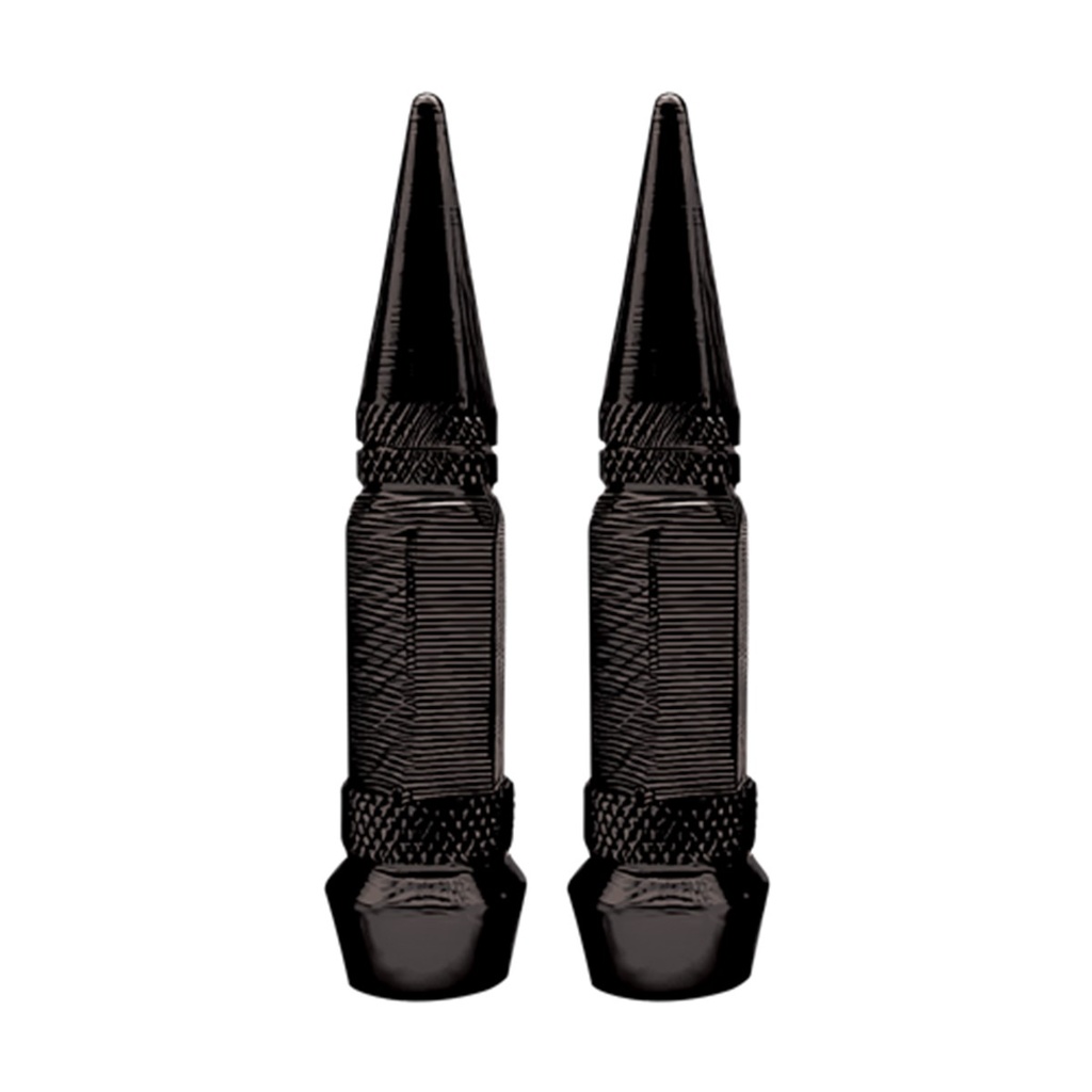 [RS-GRL-12040BK] TAPON DECORATIVO PARA VALVULA EN FORMA DE PUNTA (NEGRO)