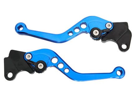 [MAJ-1111-8052A] JUEGO MANIJAS DECORATIVAS ALUMINIO IR8052 YAMAHA YBR125 AZUL