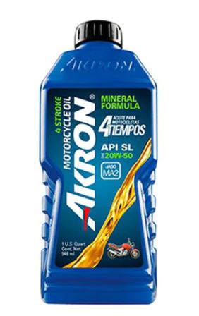[12192] ACEITE MOTORCYCLE 4T SL SAE 20W-50 AKRON