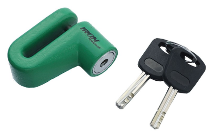 [CAN-1127-0002V] CANDADO ANTIRROBO PARA DISCO FRENO DE MOTOCICLETA IRON RACING IR-02 5.5MM NEON-VERDE