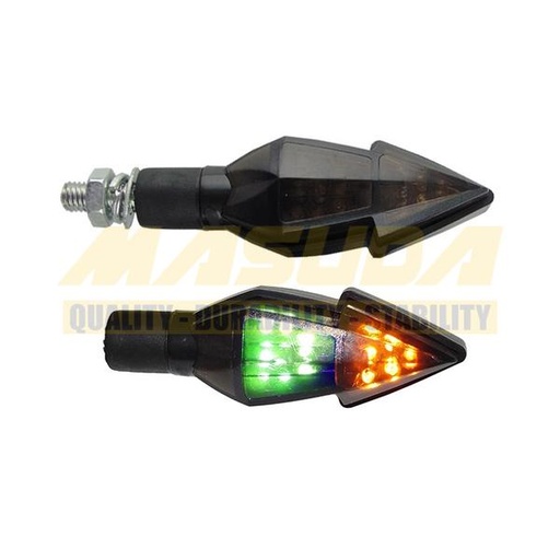 [DIR-3213-0634] DIRECCIONAL BI-COLOR 12V 14 LED'S 4 CABLES LUZ AMARILLO/VERDE