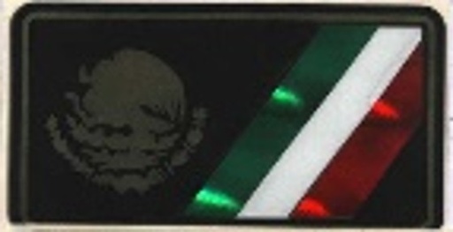 [GDE-023] CALCOMANIA GRANDE BANDERA CON ESCUDO DORADO