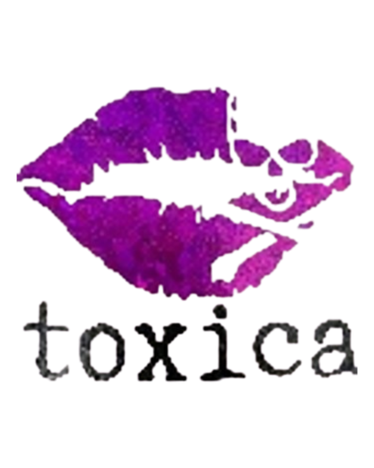 [GDE-041] CALCOMANIA GRANDE BESO Y LETRAS TOXICA