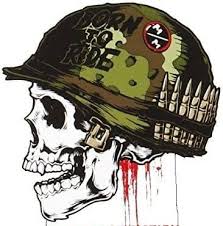 [GDE-038] CALCOMANIA GRANDE CALAVERA CASCO MILITAR