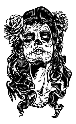 [GDE-014] CALCOMANIA GRANDE CATRINA