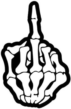 [GDE-101] CALCOMANIA GRANDE DEDO CALAVERA GROSERO