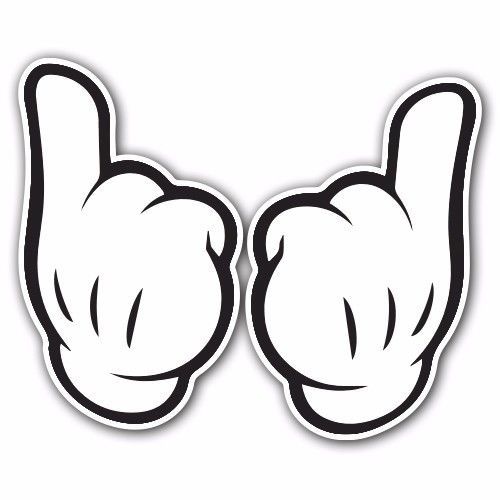 [GDE-080] CALCOMANIA GRANDE DEDOS MICKEY