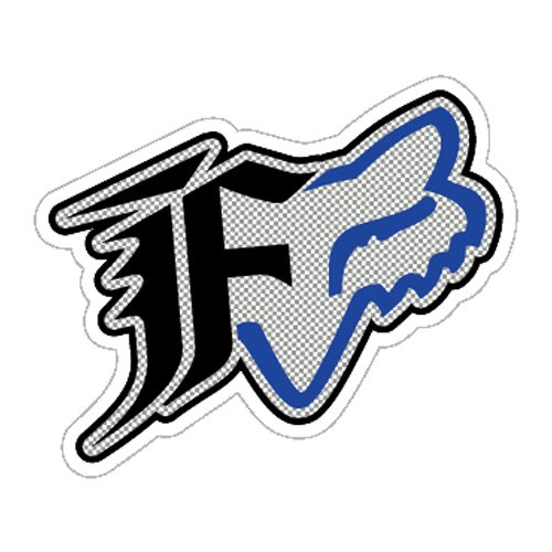 [GDE-079] CALCOMANIA GRANDE FOX AZUL/GRIS