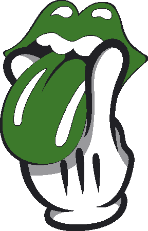 [GDE-071] CALCOMANIA GRANDE LENGUA VERDE