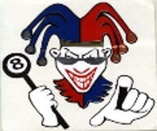 [GDE-010] CALCOMANIA GRANDE PAYASO ARLEQUIN