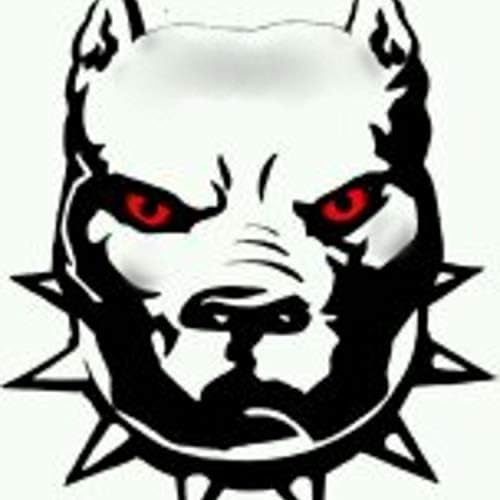 [GDE-063] CALCOMANIA GRANDE PITBULL OJOS ROJOS