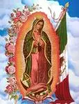[GDE-068] CALCOMANIA GRANDE VIRGEN CON BANDERA DE MEXICO