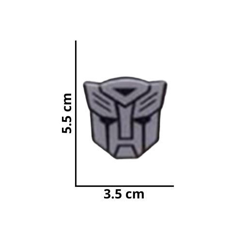 [MED-ACR-043] CALCOMANIA MEDIANA ACRILICO AUTOBOTS TRANFORMERS 5.5x3.5 cm 