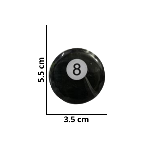[MED-ACR-134] CALCOMANIA MEDIANA ACRILICO BOLA 8 5.5x3.5 cm 