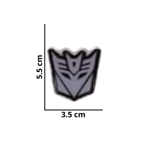 [MED-ACR-044] CALCOMANIA MEDIANA ACRILICO DECEPTICONS TRANFORMERS 5.5x3.5 cm 