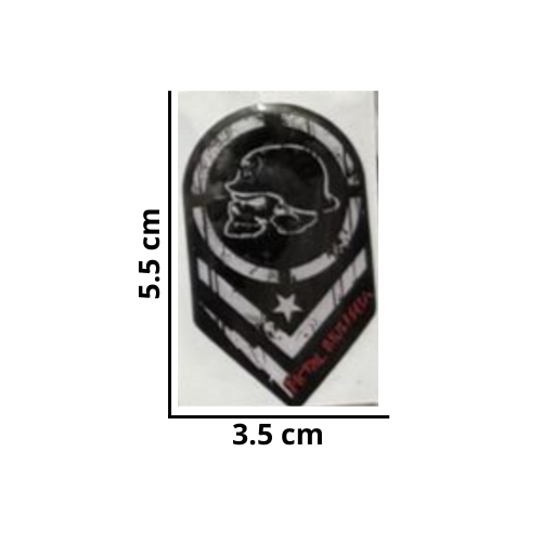 [MED-ACR-166] CALCOMANIA MEDIANA ACRILICO ESCUDO CALAVERA 5.5x3.5 cm 