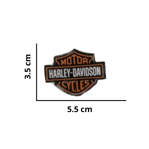 [MED-ACR-034] CALCOMANIA MEDIANA ACRILICO ESCUDO HARLEY DAVIDSON 5.5x3.5 cm 