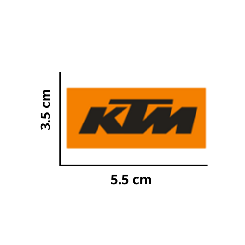 [MED-ACR-224] CALCOMANIA MEDIANA ACRILICO LETRAS KTM NARAJAN 5.5x3.5 cm 