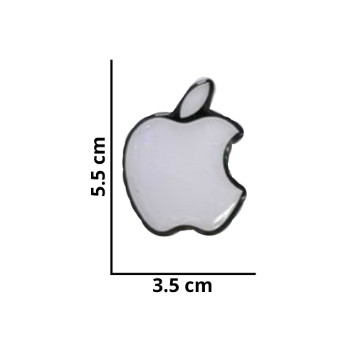 [MED-ACR-036] CALCOMANIA MEDIANA ACRILICO MANZANA BLANCA  5.5x3.5 cm 