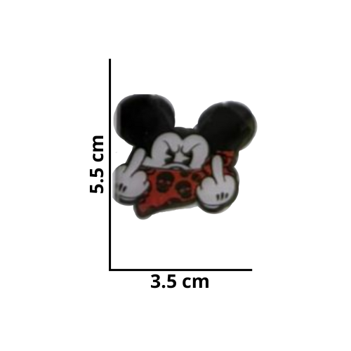 [MED-ACR-246] CALCOMANIA MEDIANA ACRILICO MICKEY  5.5x3.5 cm 