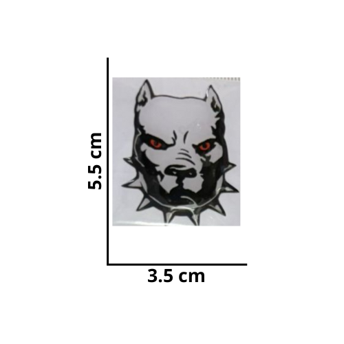 [MED-ACR-204] CALCOMANIA MEDIANA ACRILICO PIT BULL 5.5x3.5 cm 
