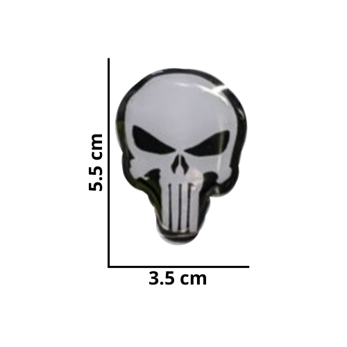 [MED-ACR-049] CALCOMANIA MEDIANA ACRILICO PUNISHER 5.5x3.5 cm 