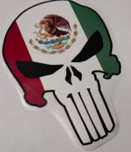 [MED-ACR-238] CALCOMANIA MEDIANA ACRILICO PUNISHER MEXICO