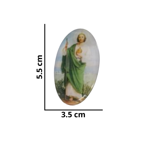 [MED-ACR-024] CALCOMANIA MEDIANA ACRILICO SAN JUDAS 5.5x3.5 cm 