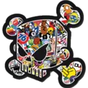 [MED-VIN-647] CALCOMANIA MEDIANA VINIL CALAVERA COLLAGE