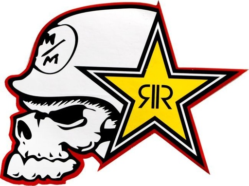 [MED-VIN-590] CALCOMANIA MEDIANA VINIL CALAVERA STARS