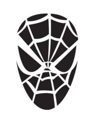 [MED-VIN-715] CALCOMANIA MEDIANA VINIL HOMBRE ARAÑA NEGRO