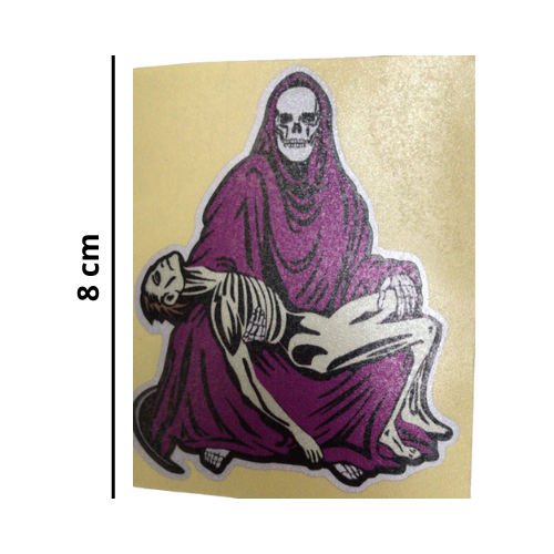 [REF-060] CALCOMANIA REFLEJANTE SANTA MUERTE 8X7 CM 