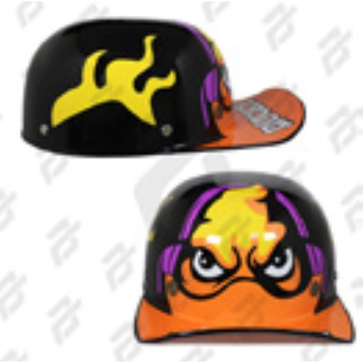 [CAS-CH-K003L] CASCO CACHUCHA DUKY DUKY NEGRO BRILLANTE TALLA L