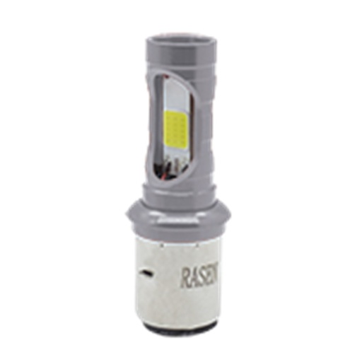 [RS-FDEL-5016S-Y-W] FOCO DE FARO LED MEDIA VUELTA CON DOS COLORES AMAR-BLANCO CARCASA PLATA
