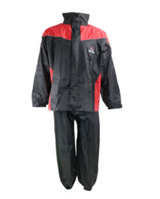 [99-0366-001] IMPERMEABLE 2 PIEZAS NEGRO/ROJO SET TALLA EXTRA EXTRA GRANDE SUSTITUYE A 99-0347-001