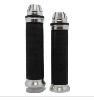 [PUÑ-142] PUÑOS PVC ANTIDERRAPANTE CON BASE Y PUNTA ALUMINIO C/ TUBO MOVIL MANUBRIO 7/8