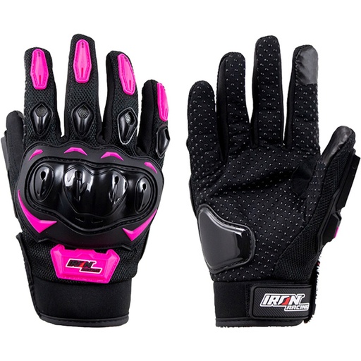 [GUA-7107-0027D] GUANTE P/MOTOCICLISTA IRON RACING SPEED NEON-ROSA TALLA L
