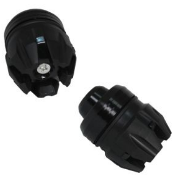 [SLI-017NE] SLIDER PUNTA DECORATIVA DE ALUMINIO/ABS NEGRO UNIVERSAL 