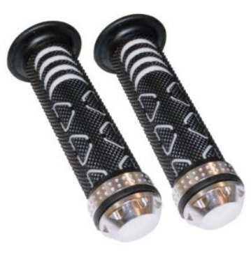 [PUÑ-U21] PUÑOS PUNTA ALUMINIO DIAMANTE PCR ANTIDERRAPANTE PUNTA DE ALUMINIO FORMA DE DIAMANTE\xa0 PLATA S/TUBO MOVIL MANUBRIO 7/8