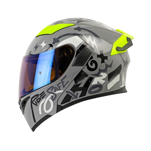 [H3400EVYEGRPL-L] CASCO 3400DV EVO YEAH GRIS MATE VISOR PLATA (L) CASCO 3400DV EVO YEAH GRIS MATE VISOR PLATA (L)
