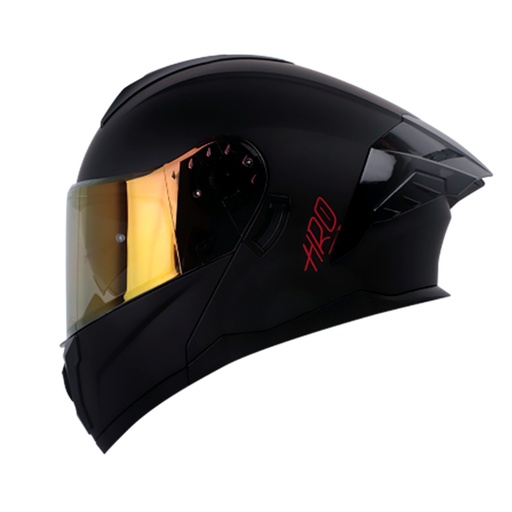 [H3480EVSONEOR-XXL] CASCO HRO 3480DV EVO SOLID NEGRO MATE VISOR ORO XXL