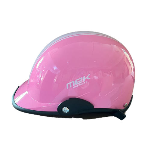 [CAS-CH-PI00] MEDIO CASCO MEK COLOR VERANO VERSION ROSADO/BLANCO 