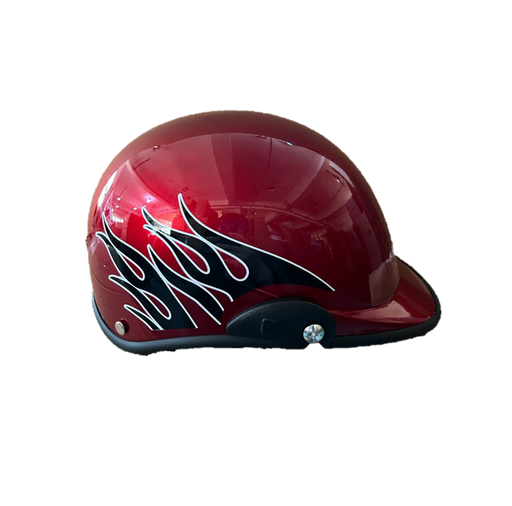 [CAS-CH-RE04] MEDIO CASCO MEK FLORES COLOR ROJO/NEGRO