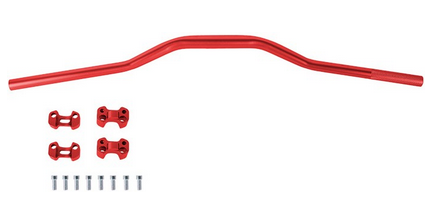 [BAS-1103-8614] KIT MANUBRIO ANCHO CON ABRAZADERA MONTAJE ELEVADOR ALUMINIO PREMIUM IRON RACING IR8610 ROJO