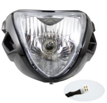 [FAR-072NE] FARO C/BISEL NEGRO 12 Vcc FT-125 TS 16-19 / FT-150 TS 16-18